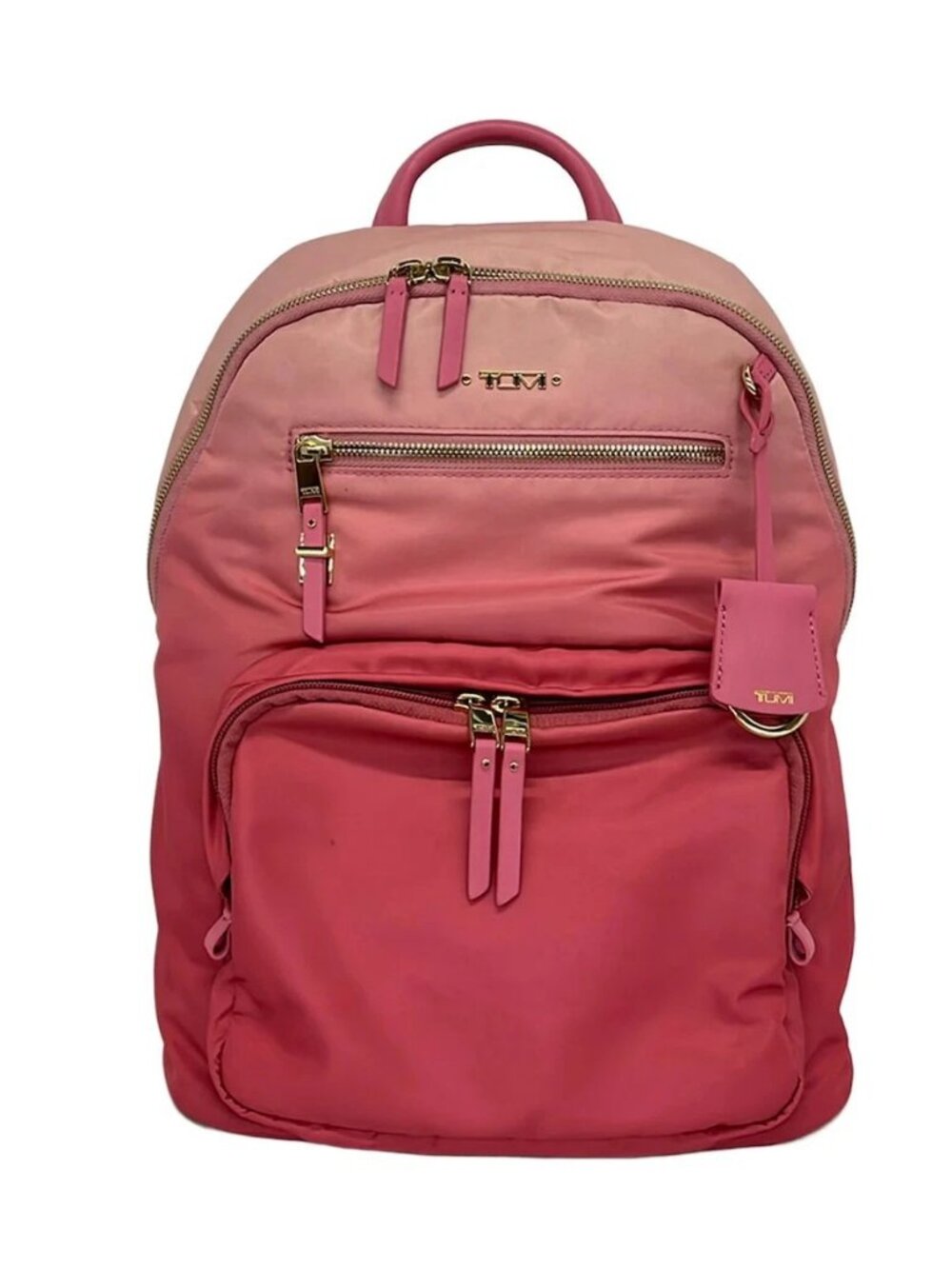 TUMI 196302POM Light Pink Pink Nylon Leather Backpack
